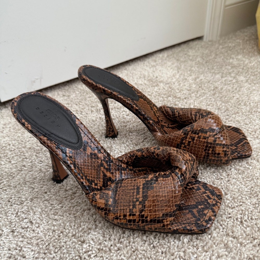 ASOS Brown Crocodile Heels - Size 11